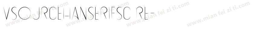 vsourcehanserifsc re字体转换